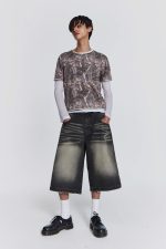 Washed Black Colossus Jorts - Image 3