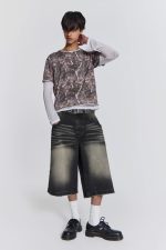 Washed Black Colossus Jorts - Image 2