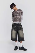 Washed Black Colossus Jorts - Image 4