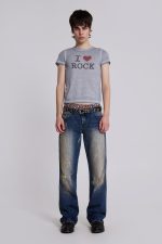 Metal Flared Jeans - Image 4