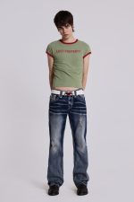Rock Revival Mid Blue Gwen Flared Jeans - Image 2