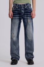 Rock Revival Mid Blue Gwen Flared Jeans - Image 4