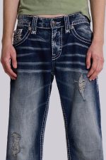 Rock Revival Mid Blue Gwen Flared Jeans - Image 3
