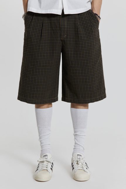 Charcoal Check Fairway Shorts