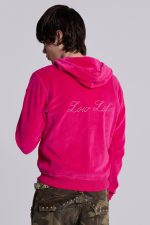 Low Life Hot Pink Velour Hoodie - Image 8