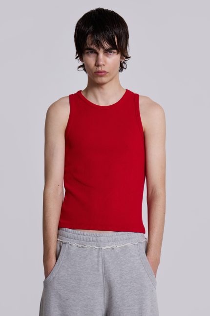 NTRLS Red Ribbed Vest