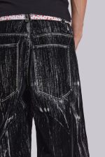 Black Flock Colossus Jeans - Image 6