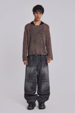 Washed Black Crash Biker Colossus Jeans - Image 8