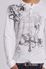 Anointed White Waffle Henley Tee - Image 4