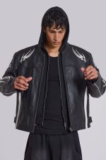 Crash Leather Biker Jacket - Image 9