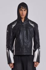 Crash Leather Biker Jacket - Image 2