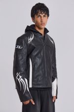 Crash Leather Biker Jacket - Image 8