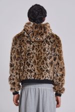 Leopard Faux Fur Hooded Mendoza Jacket - Image 8
