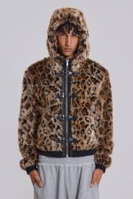 Leopard Faux Fur Hooded Mendoza Jacket - Image 7