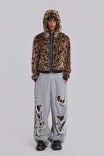 Distressed Grey Marl Baggy Monster Joggers - Image 7