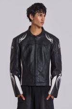 Crash Leather Biker Jacket - Image 5