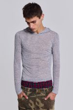 Grey Marl Mist Hoodie - Image 4