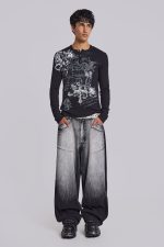Anointed Black Waffle Henley Tee - Image 3