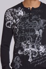 Anointed Black Waffle Henley Tee - Image 6