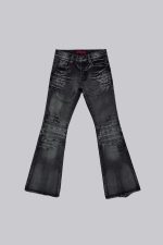 Washed Black Drift Flared Jeans - Image 2