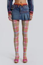 Sherbet Denim Side Pleat Mini Skirt - Image 5
