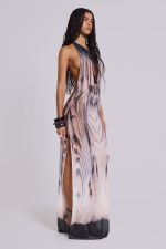 Xaviera Backless Mesh Maxi Dress - Image 3