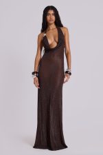 Moara Knit Plunge Maxi Dress - Image 6