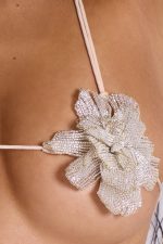 Flowerkini Beaded Micro Bikini Top - Image 3