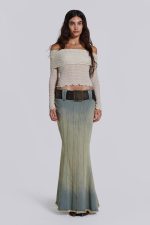 Nyra Long Sleeve Bardot Top - Image 5