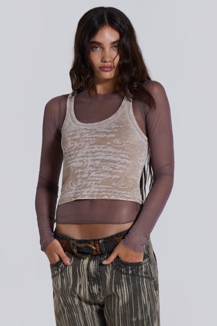 Lia Top in Taupe