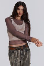 Lia Top in Taupe - Image 7