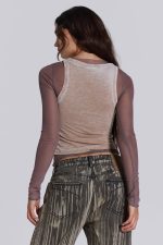 Lia Top in Taupe - Image 3