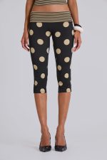 Lola Foldover Capris in Polkadot Stripe - Image 7