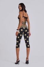 Lola Foldover Capris in Polkadot Stripe - Image 2