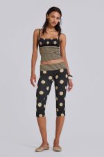 Lola Ruched Cami Top in Polkadot Stripe - Image 8