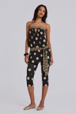 Lola Foldover Capris in Polkadot Stripe - Image 5