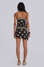Lola Strapless Mini Dress in Polkadot Stripe - Image 12