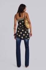 Lola Strapless Mini Dress in Polkadot Stripe - Image 5