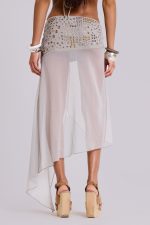 Xtal Studded Chiffon Midi Skirt - Image 8