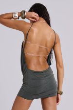 Selma Backless Draped Mini Dress - Image 6