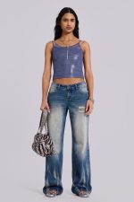 Lua Metallic Asymmetric Double Layer Top - Image 11