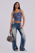 Lua Metallic Asymmetric Double Layer Top - Image 5