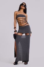 Xuxa Slashed Maxi Dress - Image 2