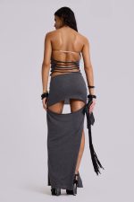 Xuxa Slashed Maxi Dress - Image 4