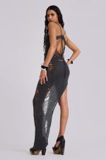 Zila Asymmetric Distressed Knit Dress - Image 2