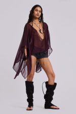 Kaiane Chiffon Cape Top - Image 3