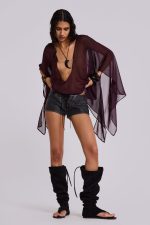 Kaiane Chiffon Cape Top - Image 8