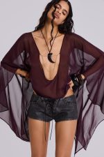 Vaca Whipstitch Faux Leather Mini Shorts in Black - Image 3