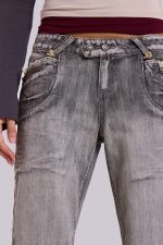 Hunter Loose Straight Leg Jeans in Grey Wash - Image 3