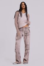 Ara Low-Rise Washed Cargo Trousers - Image 10